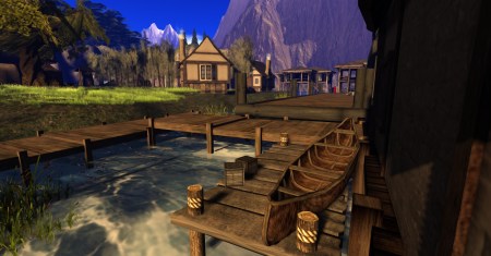 The village of Ayr and wharves